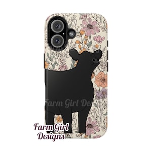 Solides fleurs sauvages pastel Angus Heifer | iPhone | Samsung
