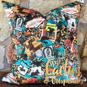 Rodeo Time velvet pillow cover