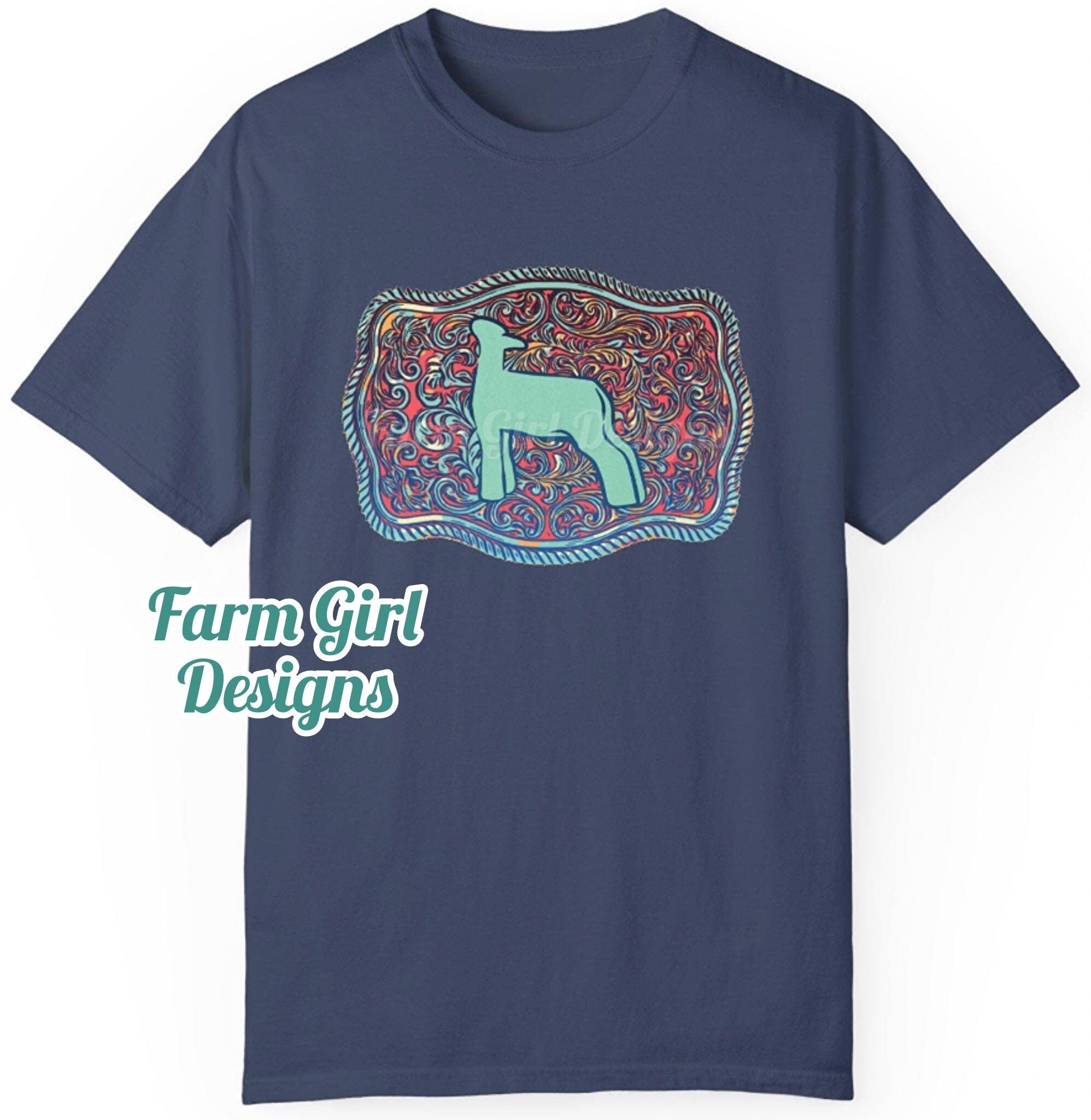Lamm Gürtelschnalle Komfort Farben Tee | Erwachsenen Shirt