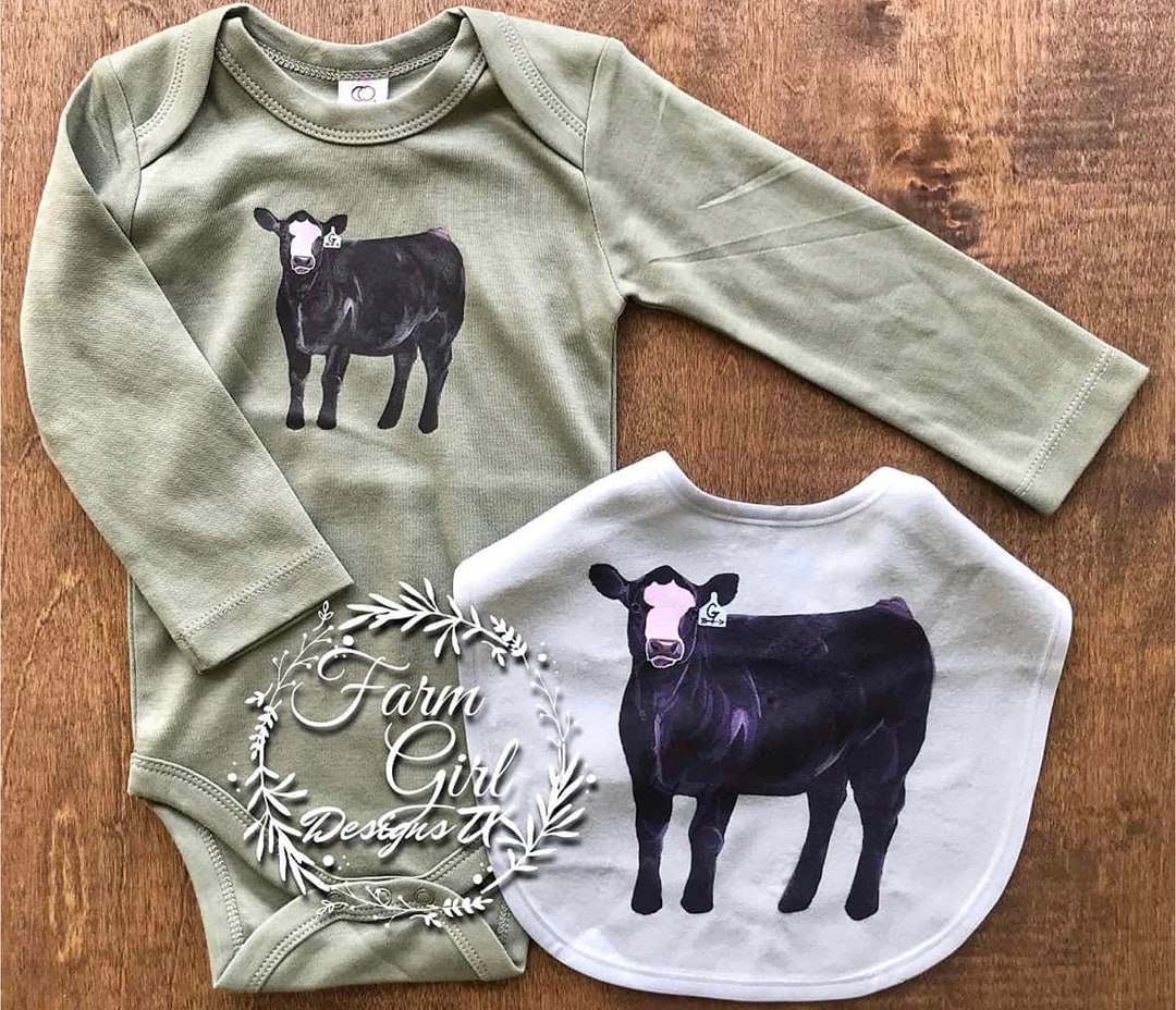 Simmental Sage Green Onesie & Bib Set Etsy