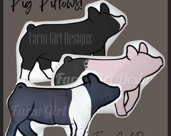 Show Pig Breed Pillow | Hampshire Berkshire