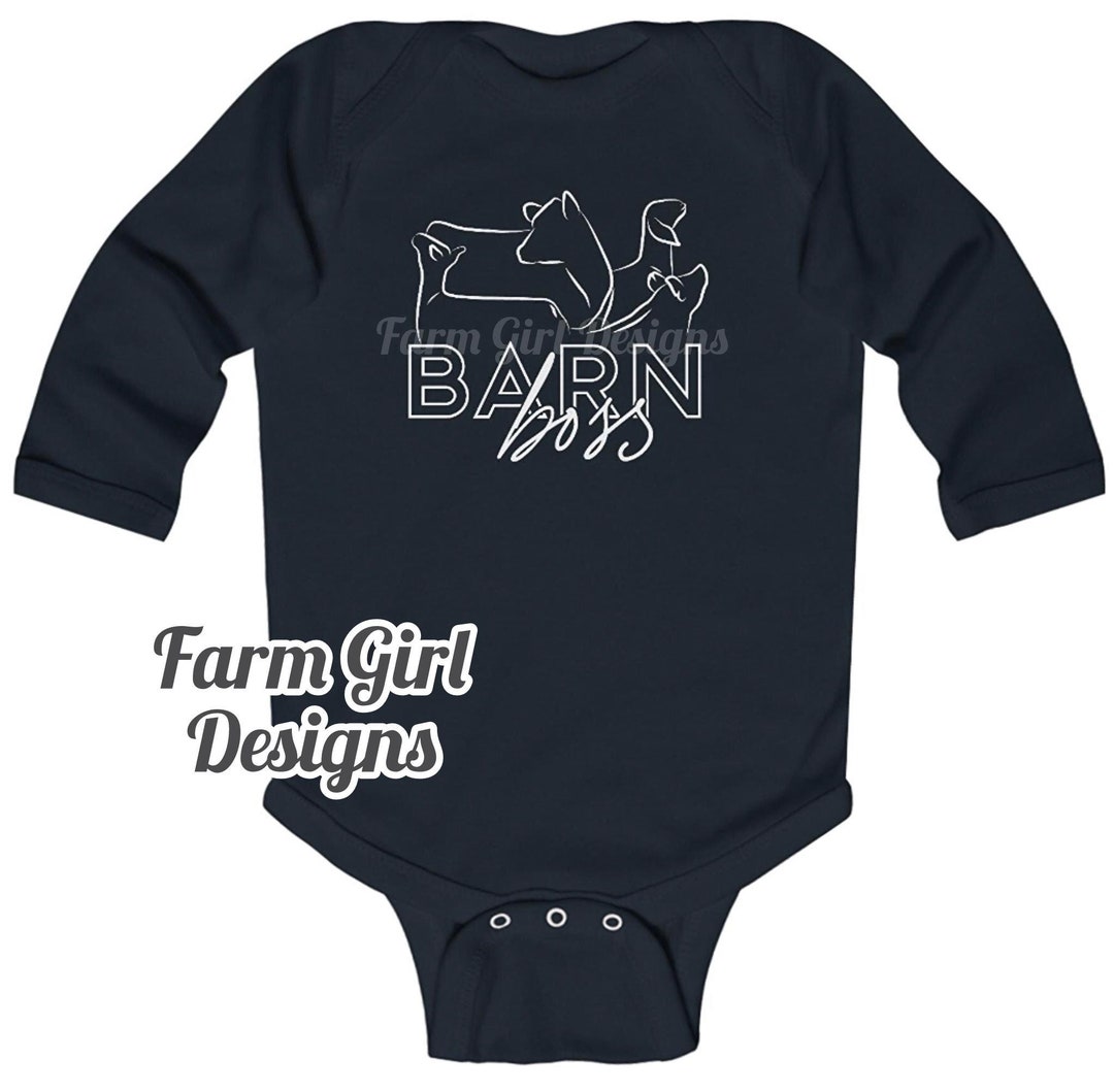 Barn Boss Infant Long Sleeve Bodysuit | Baby Shower Gift - Etsy