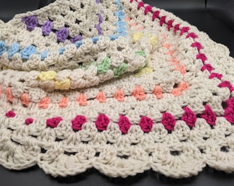 Crochet Rainbow Shawl