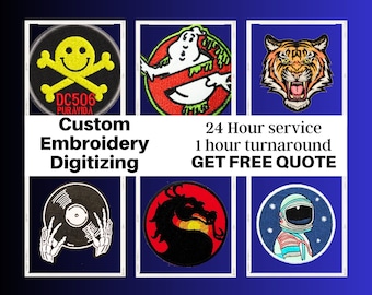 Embroidery Digitizing, Embroidery digitizing service, Digitizing Embroidery, Embroidery Patches, Custom Patches, Custom Iron On Patches,