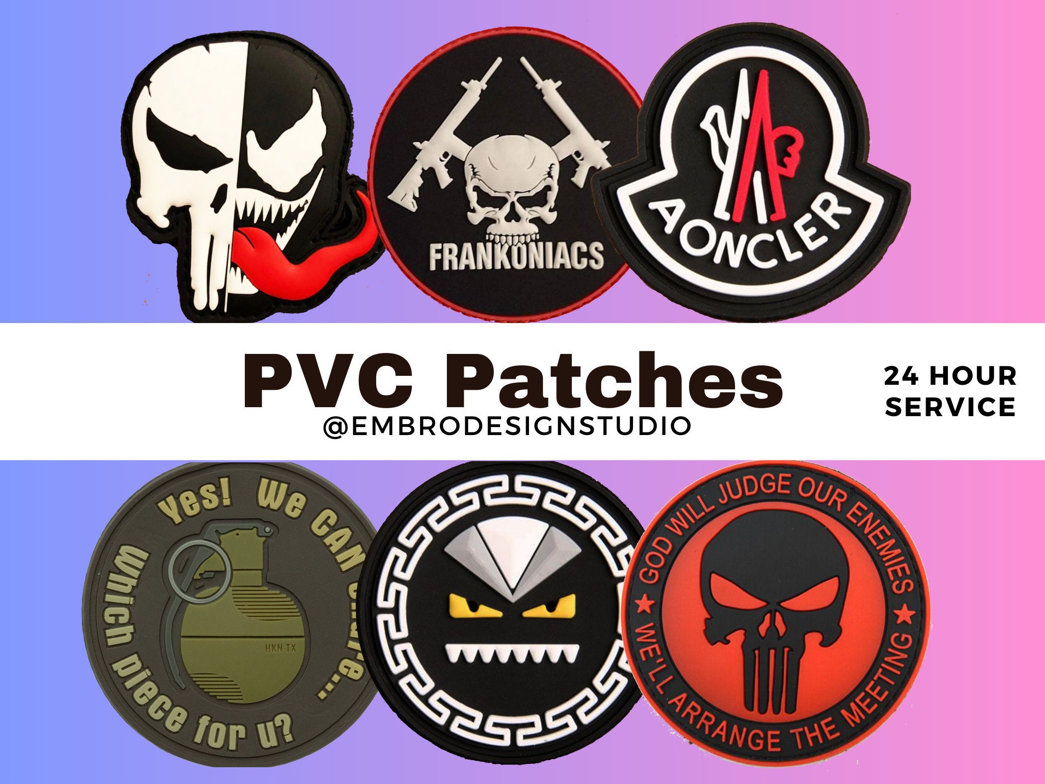 Patched Pirate Symbol Round PVC Soft 3D Tactical Morale Patch Scratch