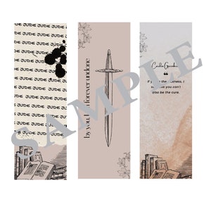 Printable Bookmarks Cruel Prince Theme