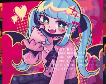 Impresión artística de Hatsune Miku / ¡Miku vampiro!