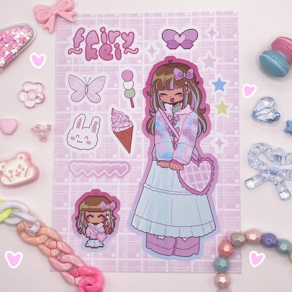 fairy kei matte sticker sheet!