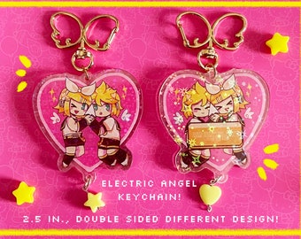 Kagamine Rin & Len Keychain | Electric Angel!!