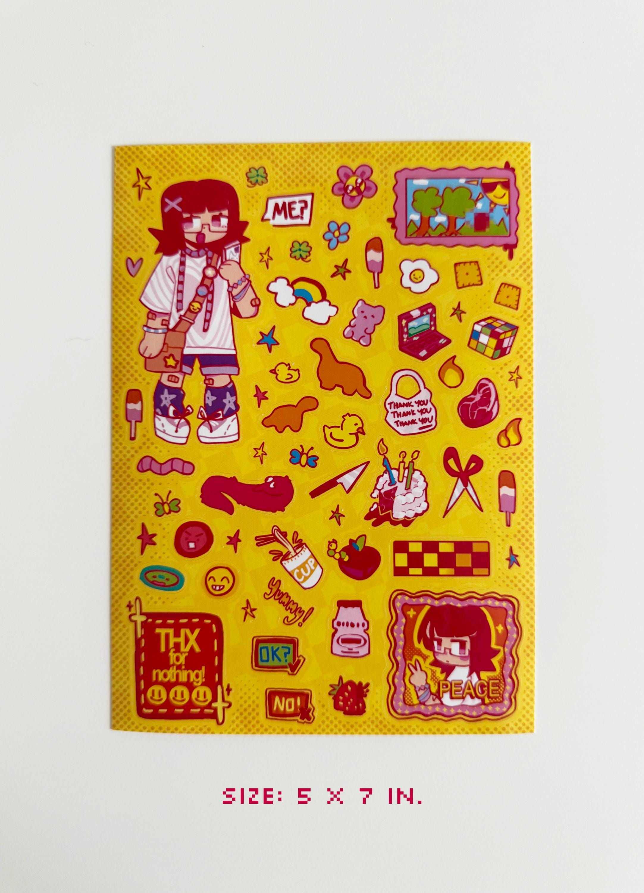 Random Sticker Sheets Random Glossy Sticker Sheet of Stuff! - Etsy