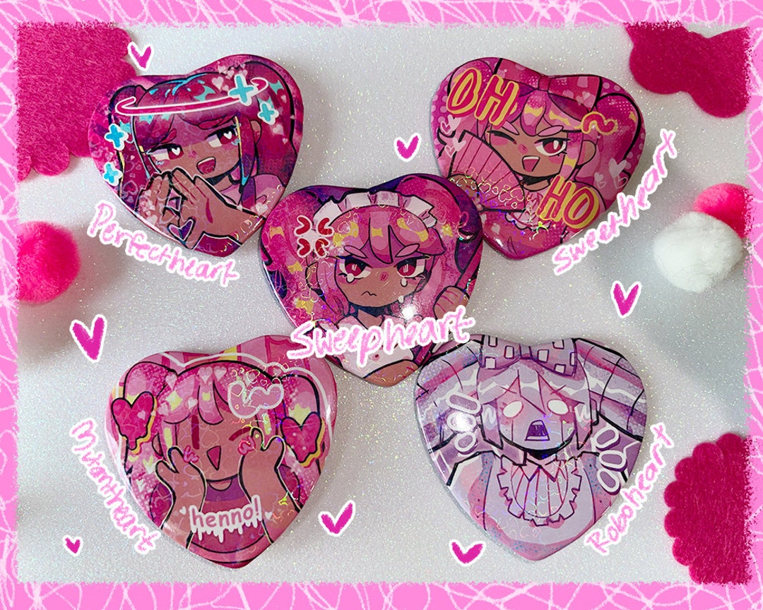 OMORI×Requiem Cafe Heart Button Pin OMORI×Requiem Cafe Heart Button Pin