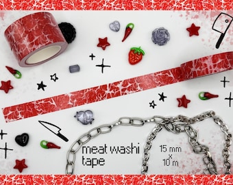 ¡Cinta washi de carne!
