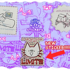 silly kitty stickers!