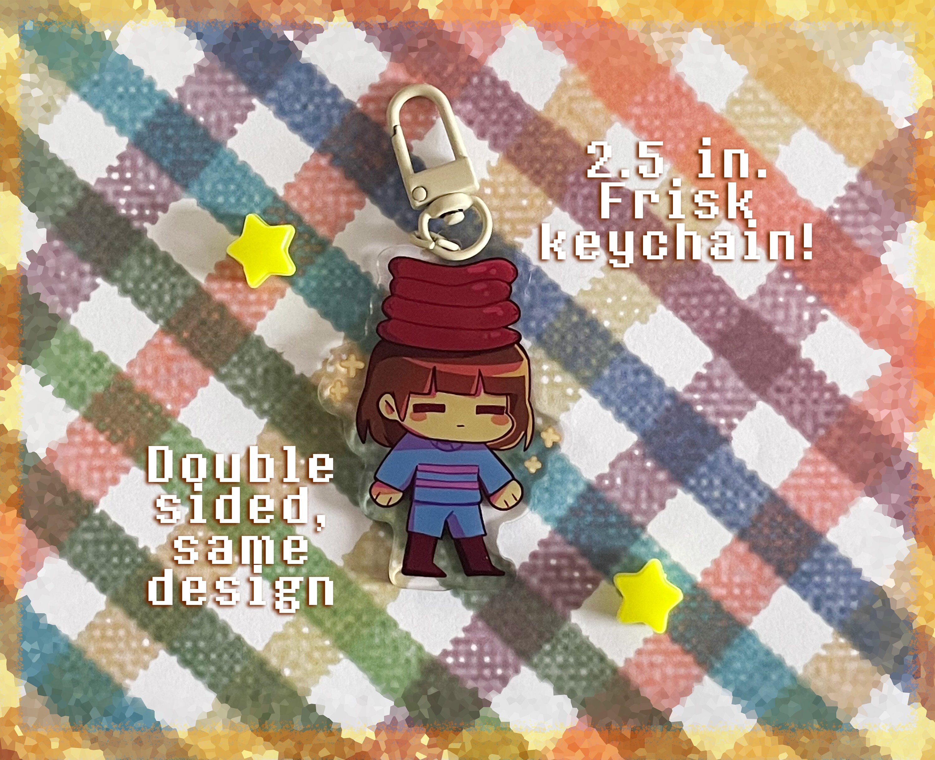 Undertale Ink Keychain UNDERTALE Keychain | Frisk With Hotdogs!!!!!! - Etsy