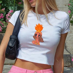 The Bichota Karol G, Tropicoqueta, Papasito, Baby. Tropicoqueta white Crop Top, gift, Latina Foreva