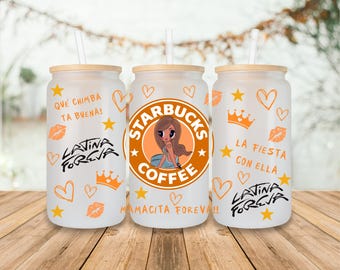 Karol G Tropicoqueta, la bichota, 16 oz glass can, papaito