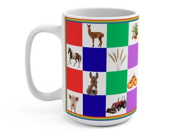 Bauernhof Patchwork Tasse