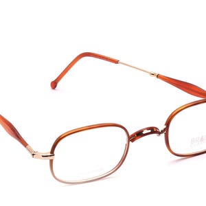Small square glasses frame Braun Classics Mod. 173 metal gold or antique silver with light brown or dark brown 42 mm normal temples NEW