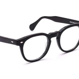 Retro glasses men black 60s classic style Made in Italy James D. super design great quality timeless also with sun clip