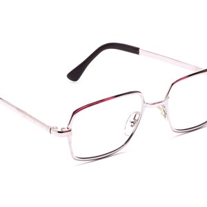 Vintage 70s metal glasses silver men in 52 - 22 mm design fashion cult NOS style France