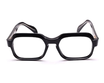 Vintage 60s Men s Glasses Black Selecta Jack Men s Acetate 52-22 Mm - UK
