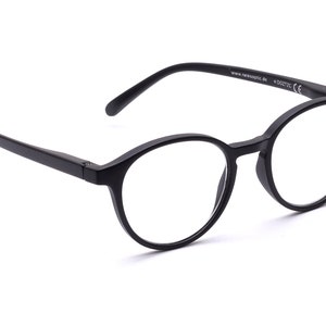 Occhiali da lettura Rotondi Panto Neri Donna Uomo Flex Temple Color Fashion Fashion da 1,00 a 3,50 con custodia