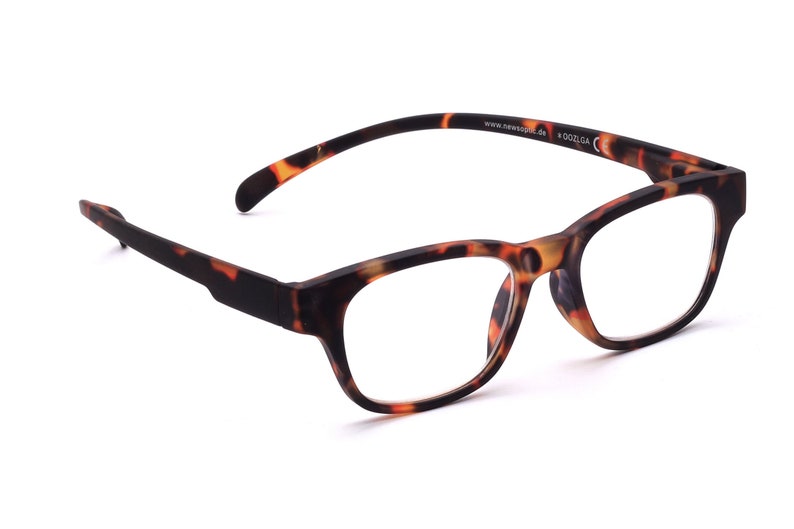 Spectacles Shell Reading Klammeraffe Reading Glasses Halter Neck Long Temples Square Brown ...