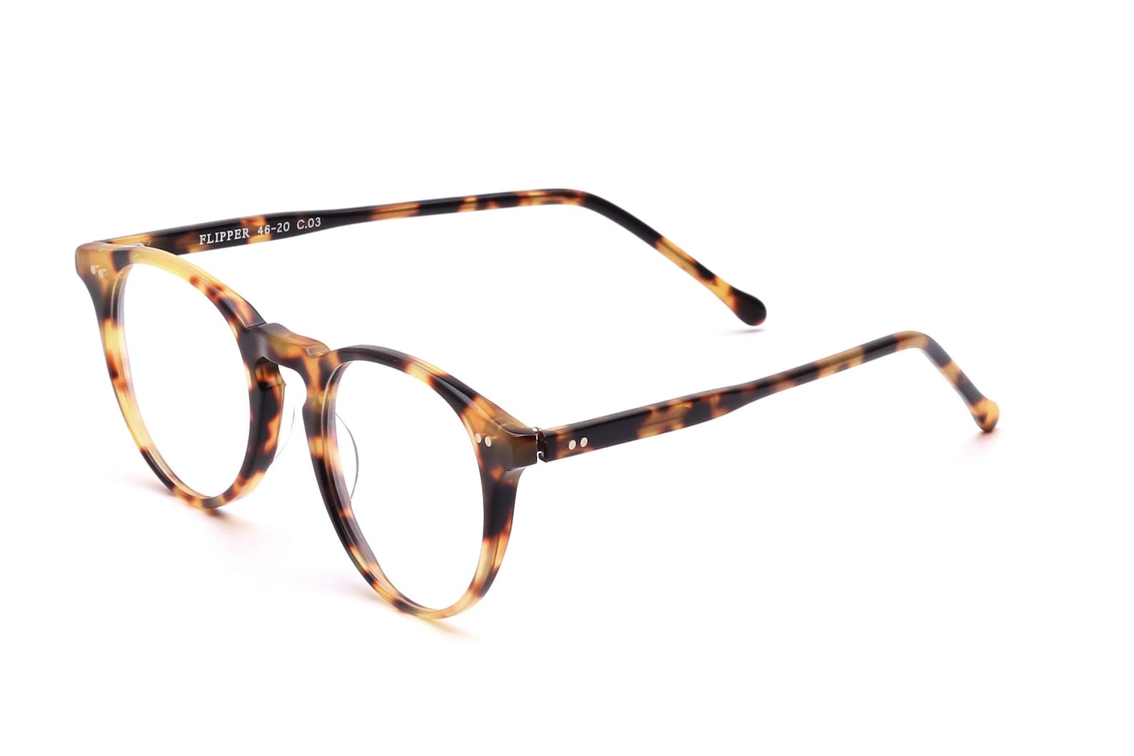 Retro Glasses Men Women Tortoiseshell Color Panto Round Keyhole Bridge ...