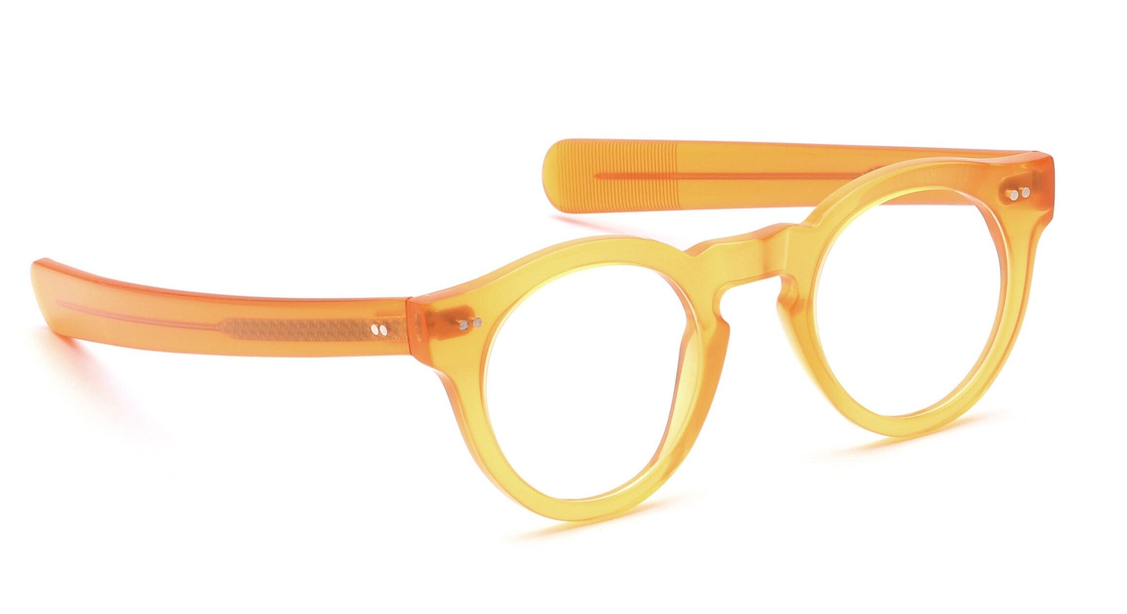 Retro Glasses Panto Men's Honey 60s Style Concealed Round Made in