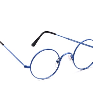 Ronde bril metaal blauw dames heren unisex K+B 1400N in 38-20 mm, 40-20 mm, 42-20 mm, 44-20 mm, 46-20 mm Modern Klassiek Tijdloos montuur