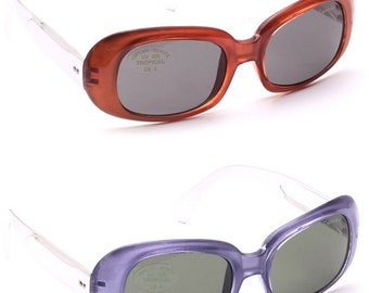 Eckige Acetat Sonnenbrille Orange oder Lila Damen Mode Retro Stil Sommer Sonne Style SYLVESTRO 5017