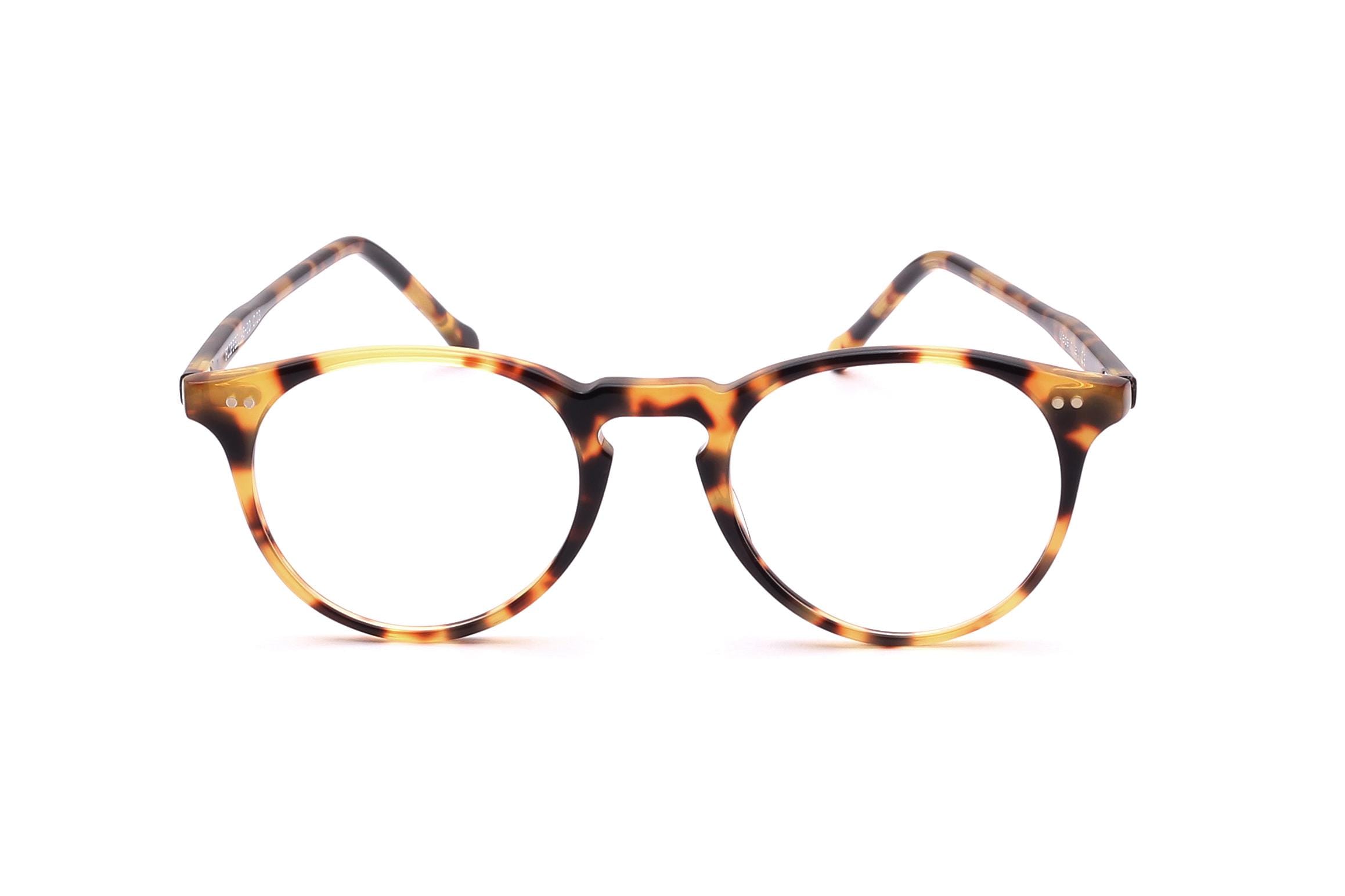 Retro Glasses Men Women Tortoiseshell Color Panto Round Keyhole Bridge ...