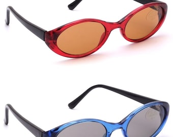 Ovale Sonnenbrille Rot oder Blau Damen Mode Stil Sommer Sonne Style TROPICAL 5127
