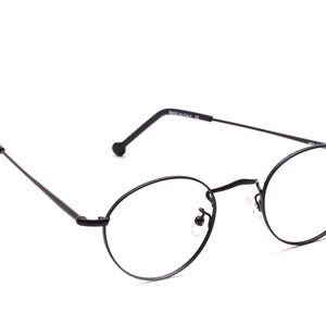 Panto frame metal glasses Braun Classics Mod. 604 Black 47-21 mm or 45-21 mm women men unisex with flexible temples and pads NOS #IT3