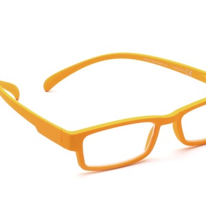 Klammeraffe Reading Glasses 01 neckholder Yellow Sunny Women Men Flexible Temples 1.00 to 3.50 with Case