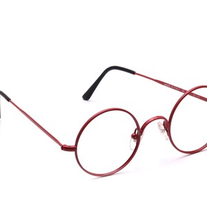 Ronde bril metaal rood dames heren unisex K+B 1400N in 36-20 mm, 38-20 mm, 40-20 mm, 42-20 mm, 44-20 mm, 46-20 mm, 48-20 mm montuur mode stijl