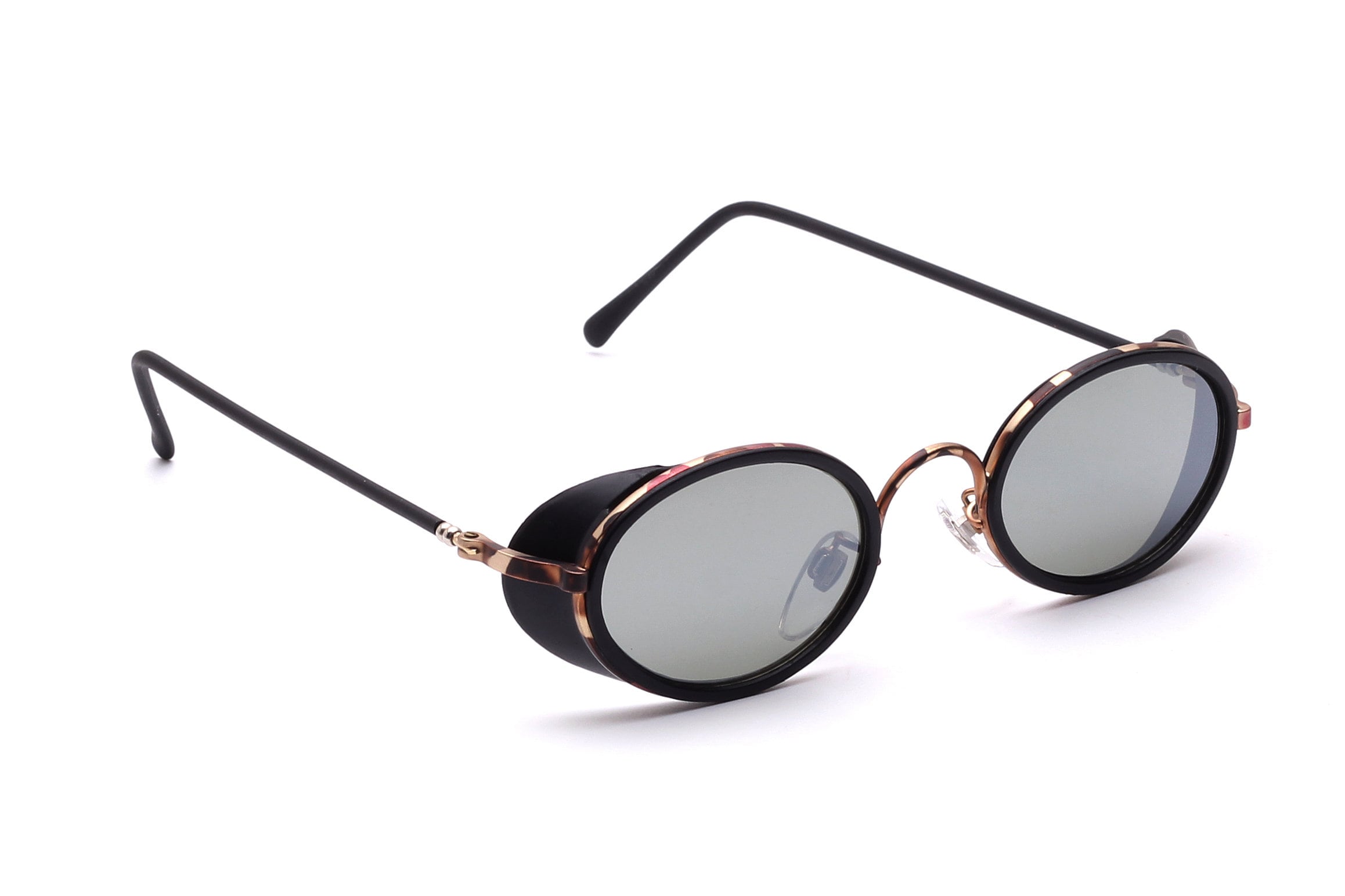 Black Sunglass Visor with Gold Accent Sun Glasses Hipster Glasses Bulk Futuristic Oversize Shield  main image 4
