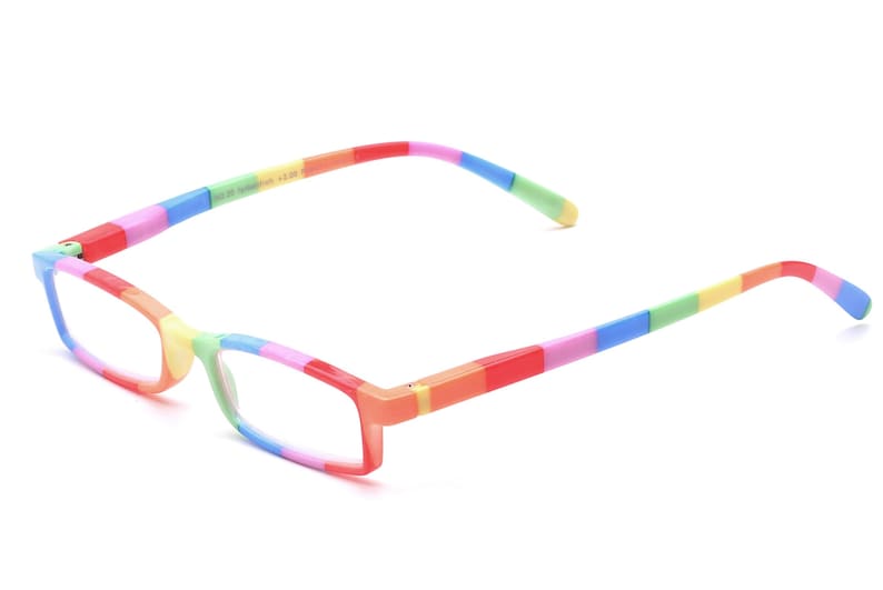 Lesebrille Bunt Regenbogen Damen Herren Flexscharnier Farbe Mode Fashion 1.00 bis 3.50 mit Etui 2.00