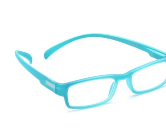 Spider monkey reading glasses 01 halter neck turquoise women men flexible temples 1.00 to 3.50 with case