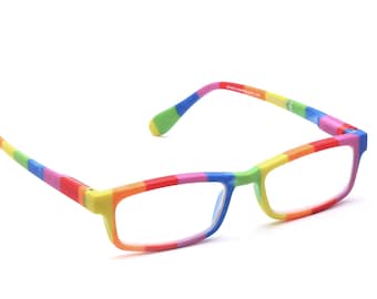 Lesebrille Regenbogen Bunt Damen Herren  Modell 95 Flexscharnier Farbe Mode Fashion Qualität 1.00 bis 3.50 mit passendem Etui