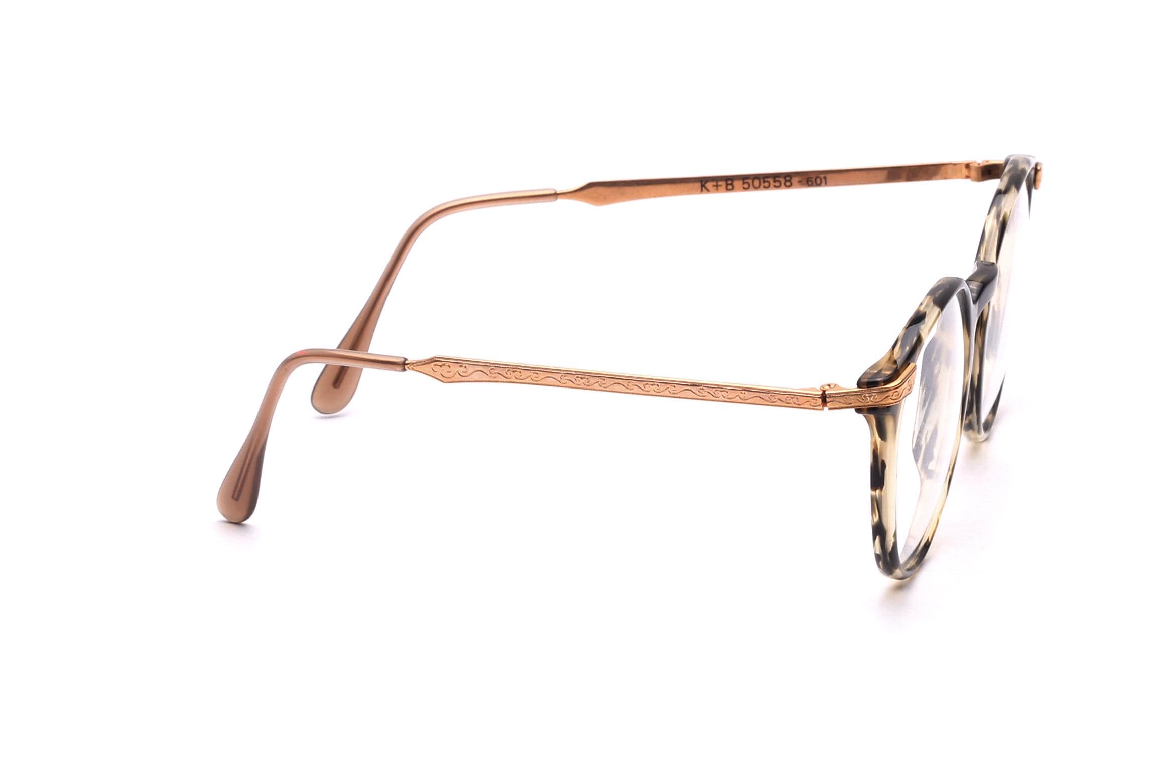 Panto Acetate Brown Vintage Women Men Glasses Frame K+B