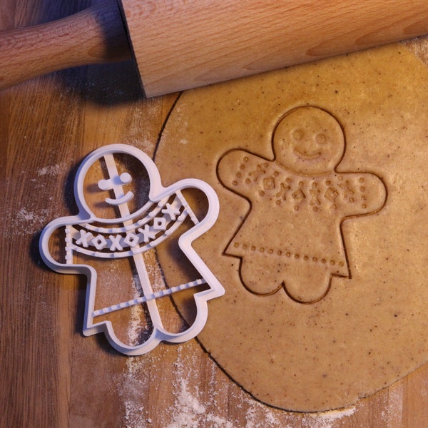 Gingerbread Woman Sweater Cookie Cutter | Utstikker Pepperkake Kvinne Genser | Jul Christmas | Koselig | Knitting | Wool Yarn | Craft Tools