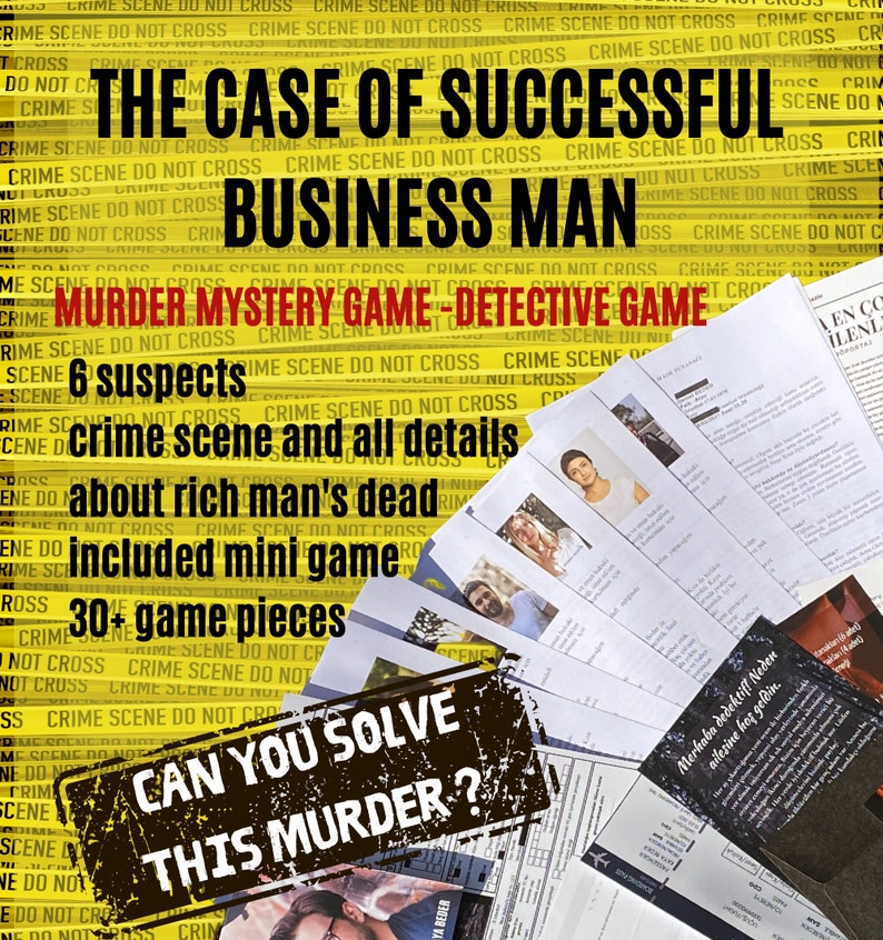 Murder Mystery Detective Game Files Unsolved Case File Escape Room