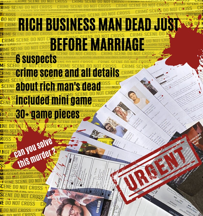 Murder Mystery Detective Game Files Unsolved Case File Escape Room ...
