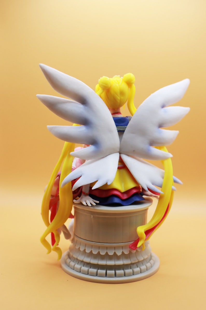 Miniature 3D Sitting Sailor Moon Figurines Sailor Moon Inspired