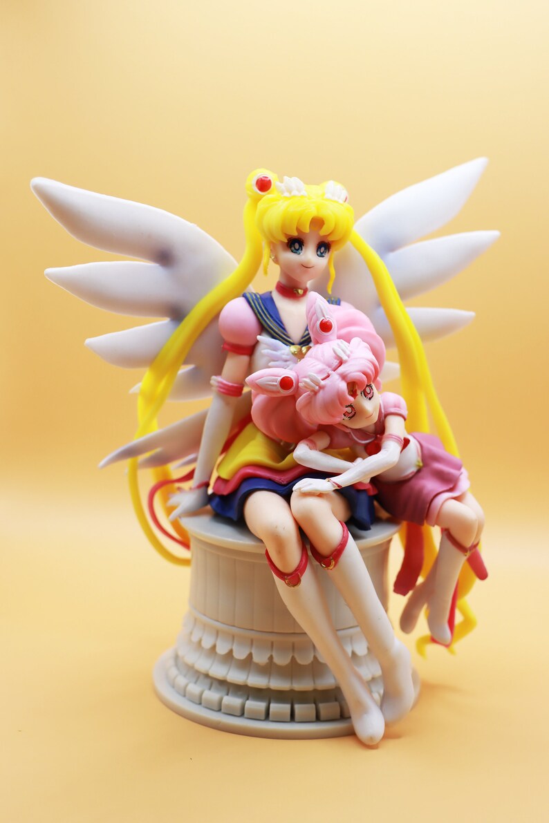 Miniature 3D Sitting Sailor Moon Figurines Sailor Moon Inspired