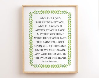 Irish Blessing Printable, Celtic Wall Art (Digital Download)