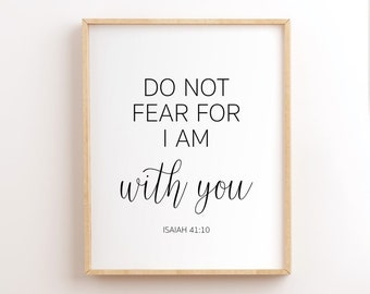 Isaiah 41:10 Scripture Printable, Christian Wall Art (Digital Download)