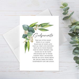 Tarjeta para padrinos, tarjeta de padrinos, regalo para padrinos, propuesta de matrimonio, recuerdo para padrinos, tarjeta de madrina, tarjeta de padrino, bautizo