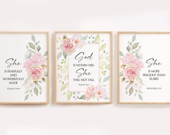 Scripture Verse Prints Kid's Bible Verse Prints Girl - Etsy
